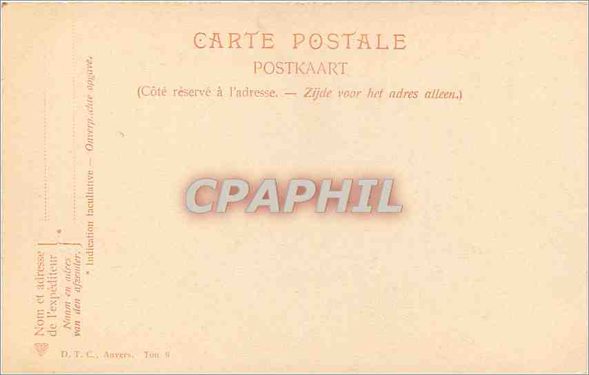 CPA Tournai La Halle aux Draps  — Back