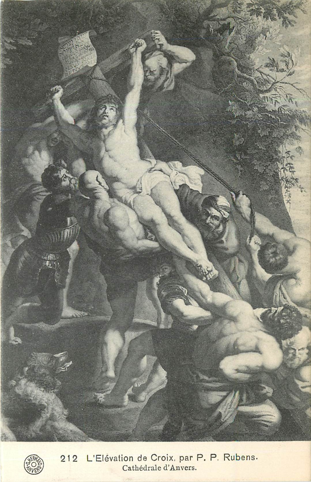 CPA L'Elevation de Croix Par PP Rubens Cathedrale d'Anvers 