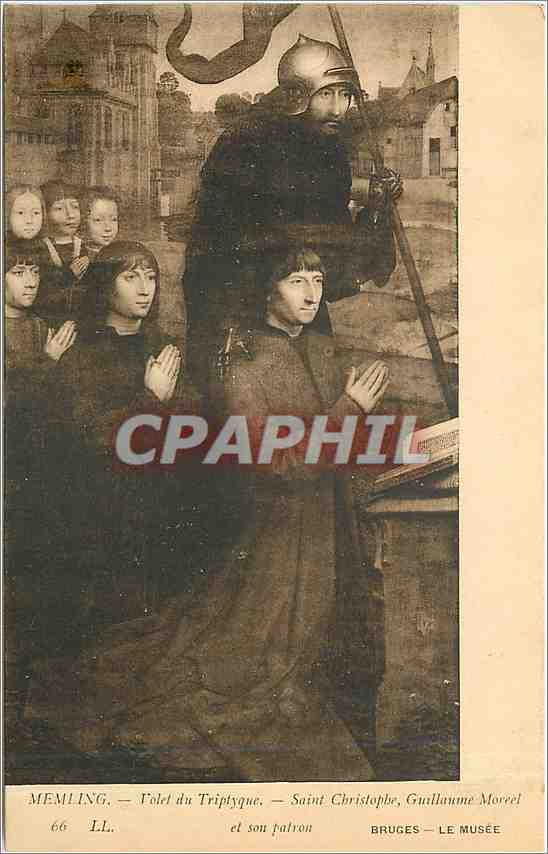 CPA Memlin Volet du Triptyque Saint Christophe Guillaume Moreel 