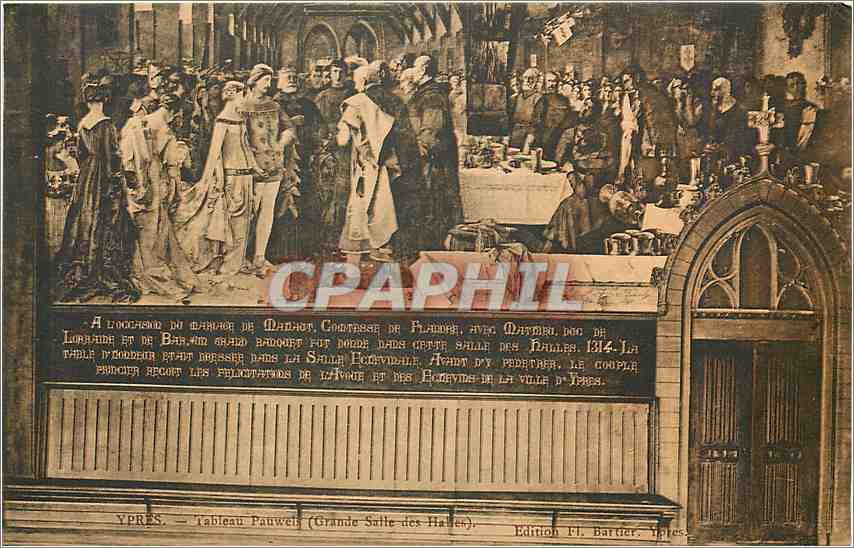 CPA Ypres Tableau Pauwets Grande Salle des Hades 