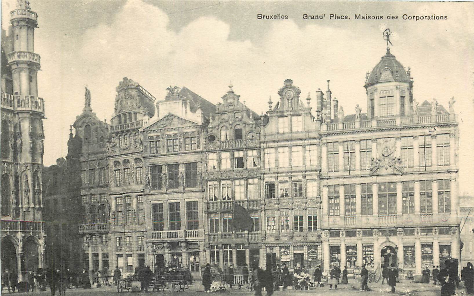 Brüssel - Grand' Place, Häuser der Gilden — unbekannter Verlag, Seriennummer nicht sichtbar