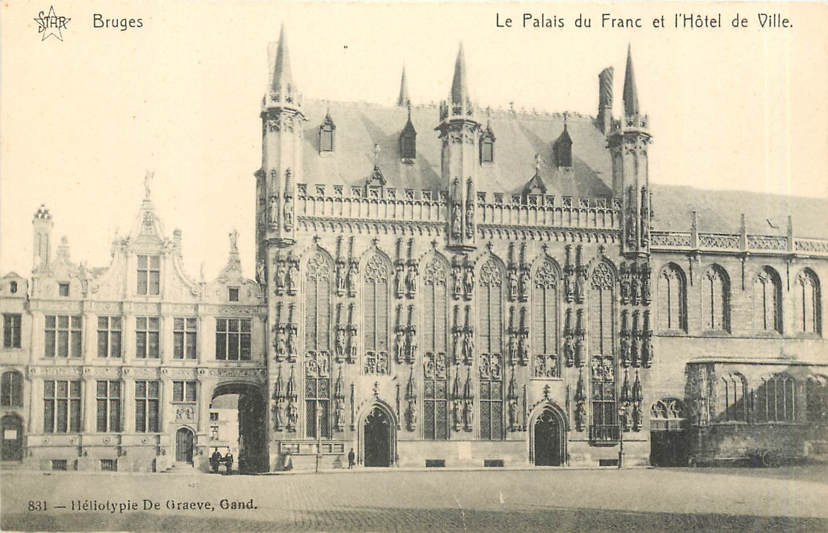 CPA Bruges Le Palais du Franc et l'Hotel de Ville 