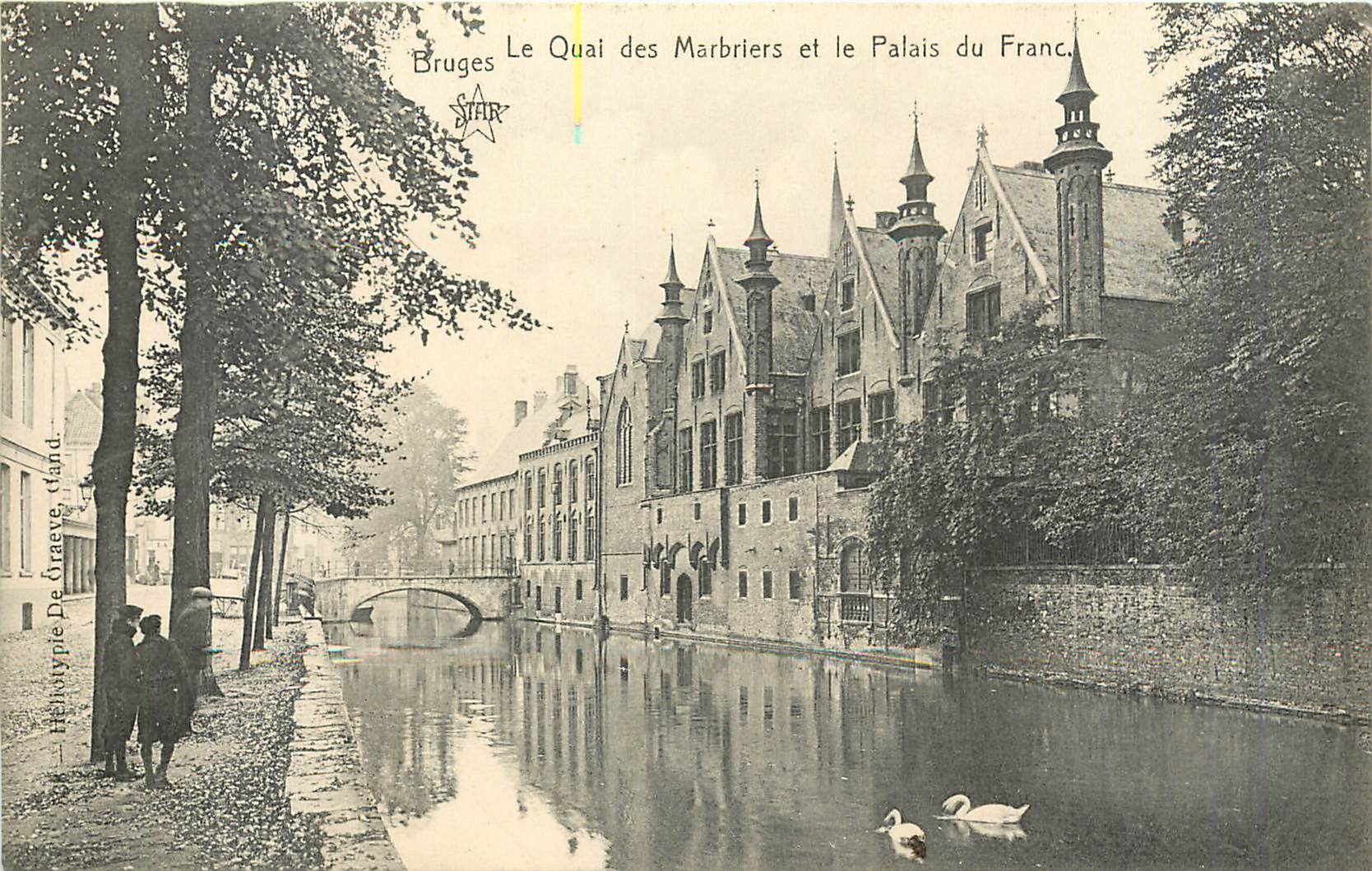 CPA Bruges Le Quai des Marbriers et le Palais du Franc 