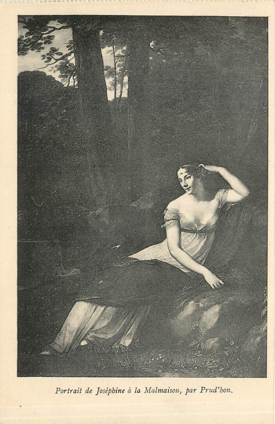 CPA Portrail de Josephine a la Malmaison par Prud'hon 