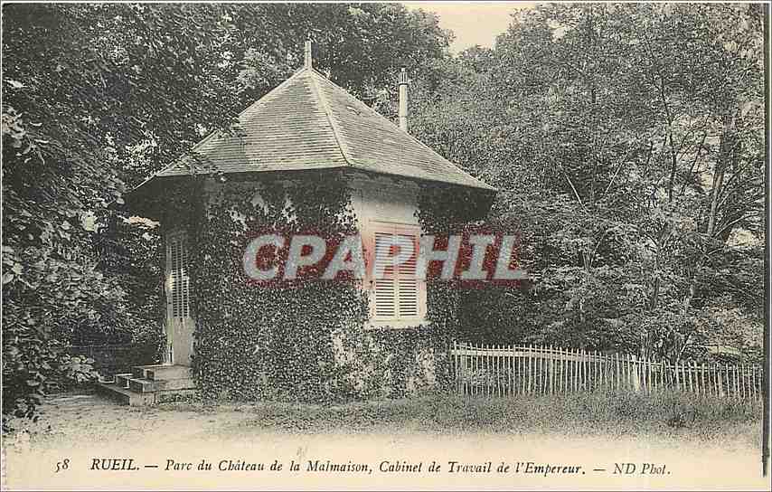 CPA Rueil Parc du Chateau de la Malmaison Cabinet de Travail de l'Empereur 