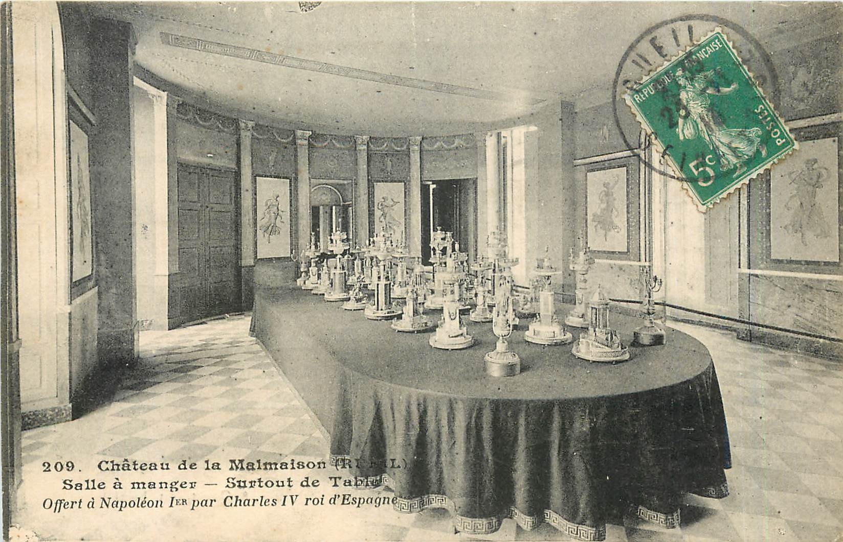 CPA Chateau de la Malmaison Salle a manger Surtout de Table 