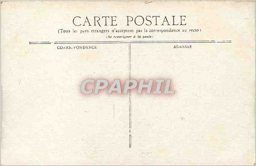 CPA Vichy La Gare et la Statue Deesse des Eaux  — Rückseite