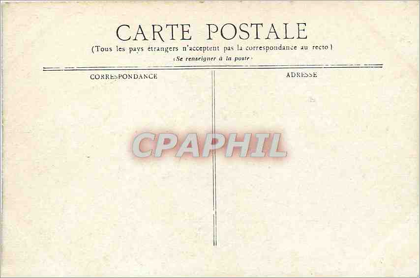 CPA Environs de Vichy Chateau de Randan  — Verso
