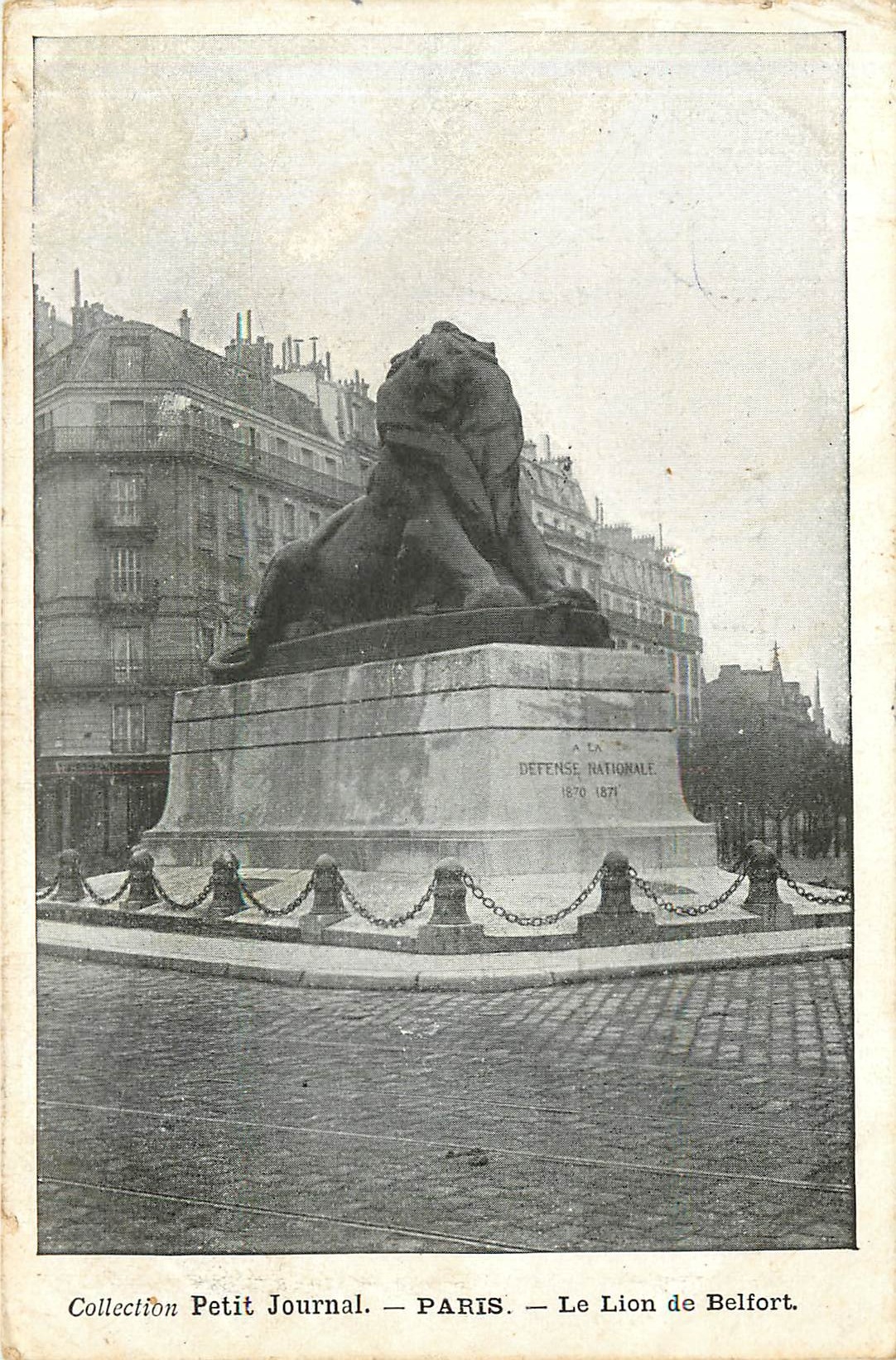 CPA Paris Le Lion de Belfort 