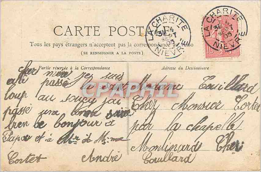 CPA Paris Le Lion de Belfort  — Rückseite