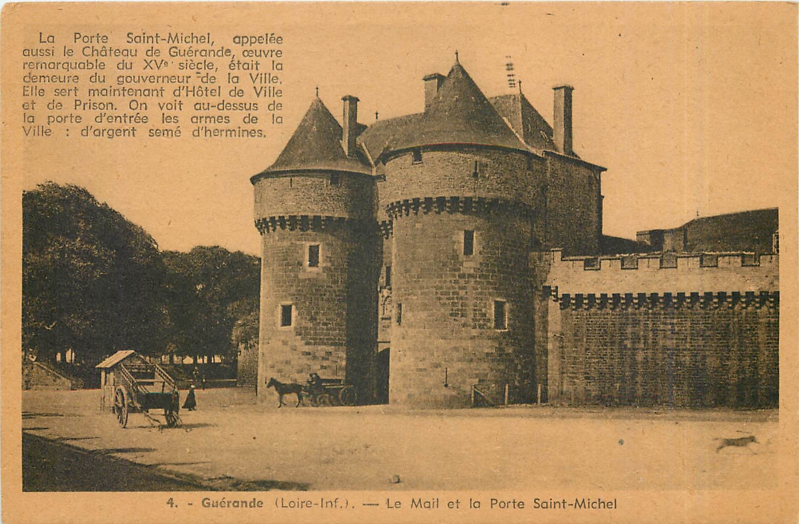 CPA Guerande Loire Inf Le Mail et la Porte Saint Michel 