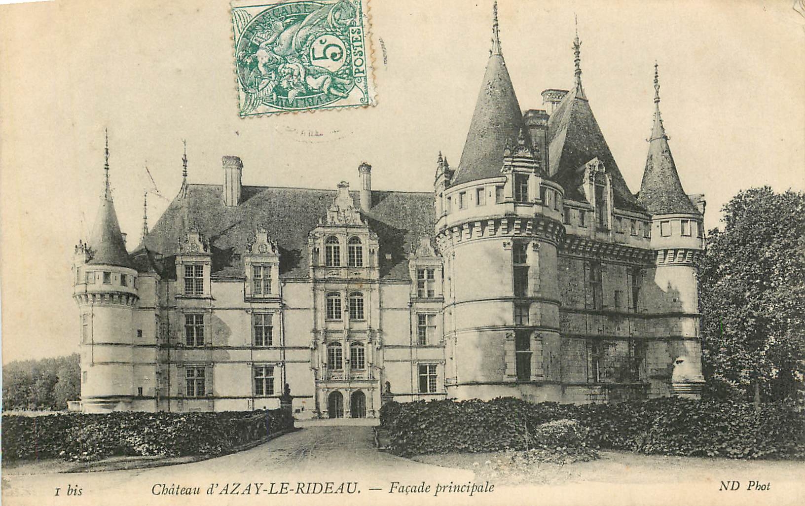 CPA Chateau d'Azay le Rideau Facade Principale 