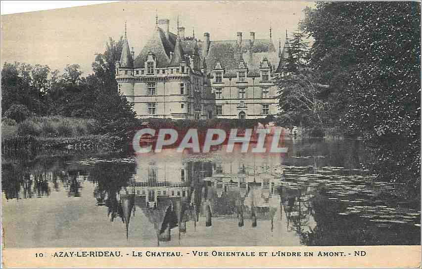 CPA Azay le Rideau Le Chateau Vue Orientale et l'Indre en Amont 