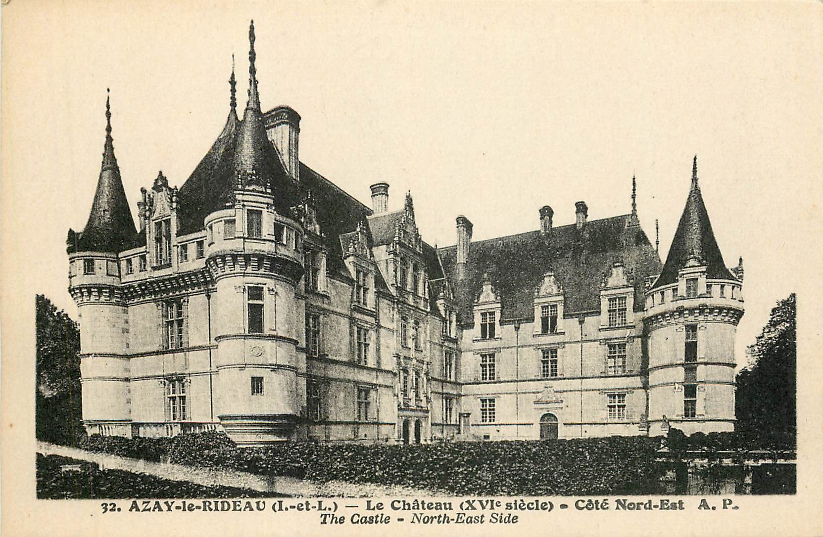 CPA Azay le Rideau L et L Le Chateau Cote Nord Est 
