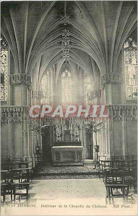 CPA Amboise Interieur de la Chapelle du Chateau 