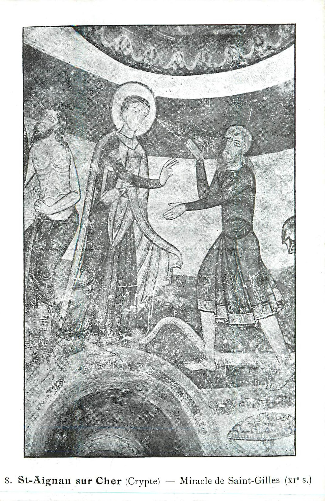CPA St Aignan sur Cher Crypte Miracle de Saint Gilles 