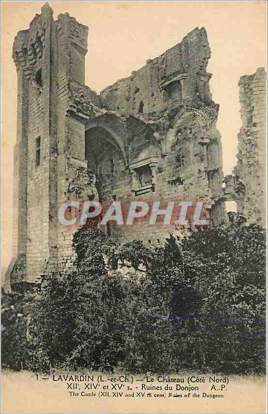 CPA Lavardin L et Ch Le Chateau Cote Nord Ruines du Donjon 