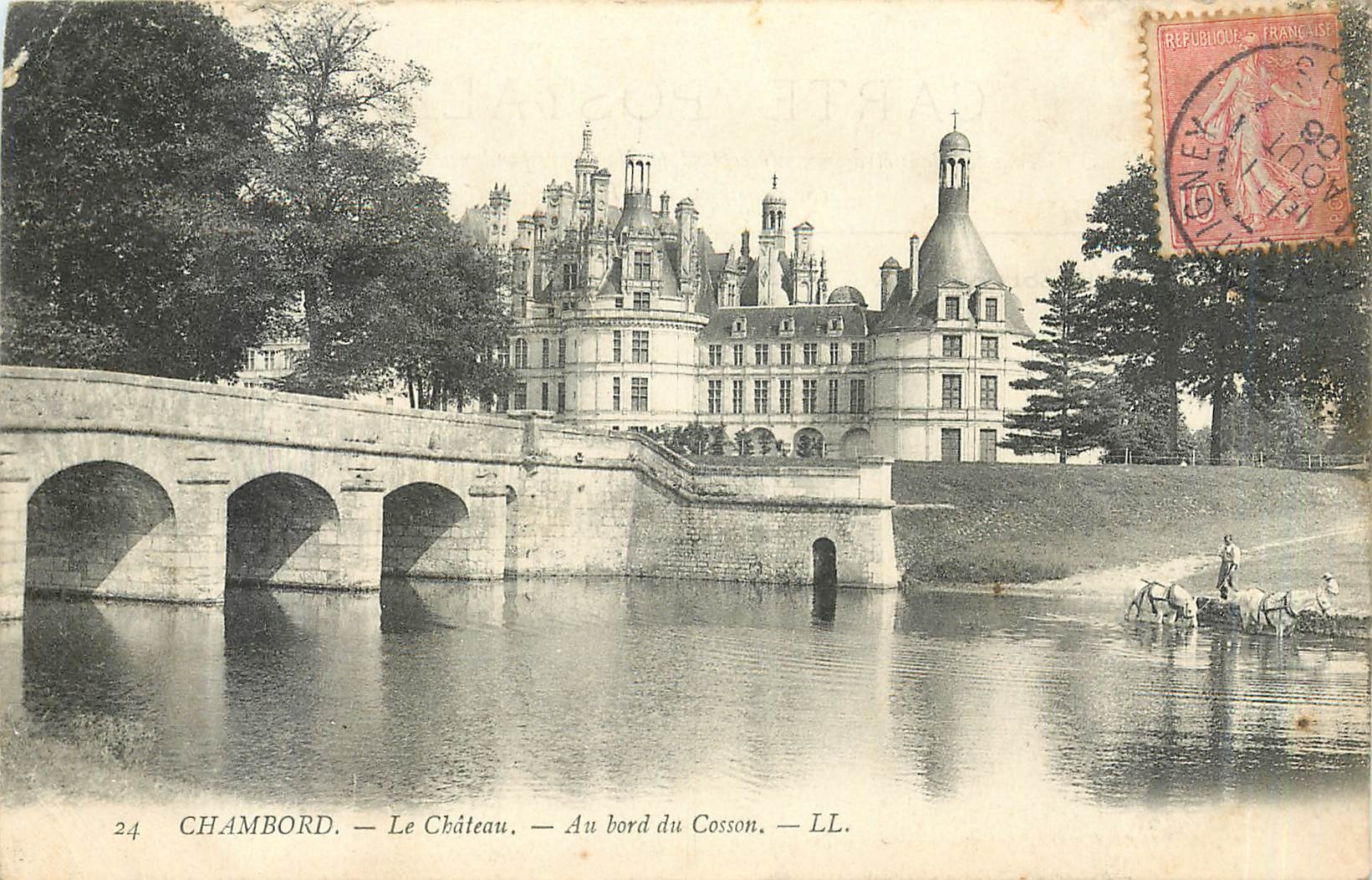 Chambord — Le Château — Au bord du Cosson — LL.