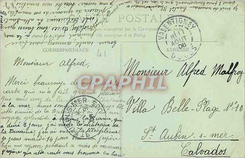 Chambord — Le Château — Au bord du Cosson — LL. — Rückseite