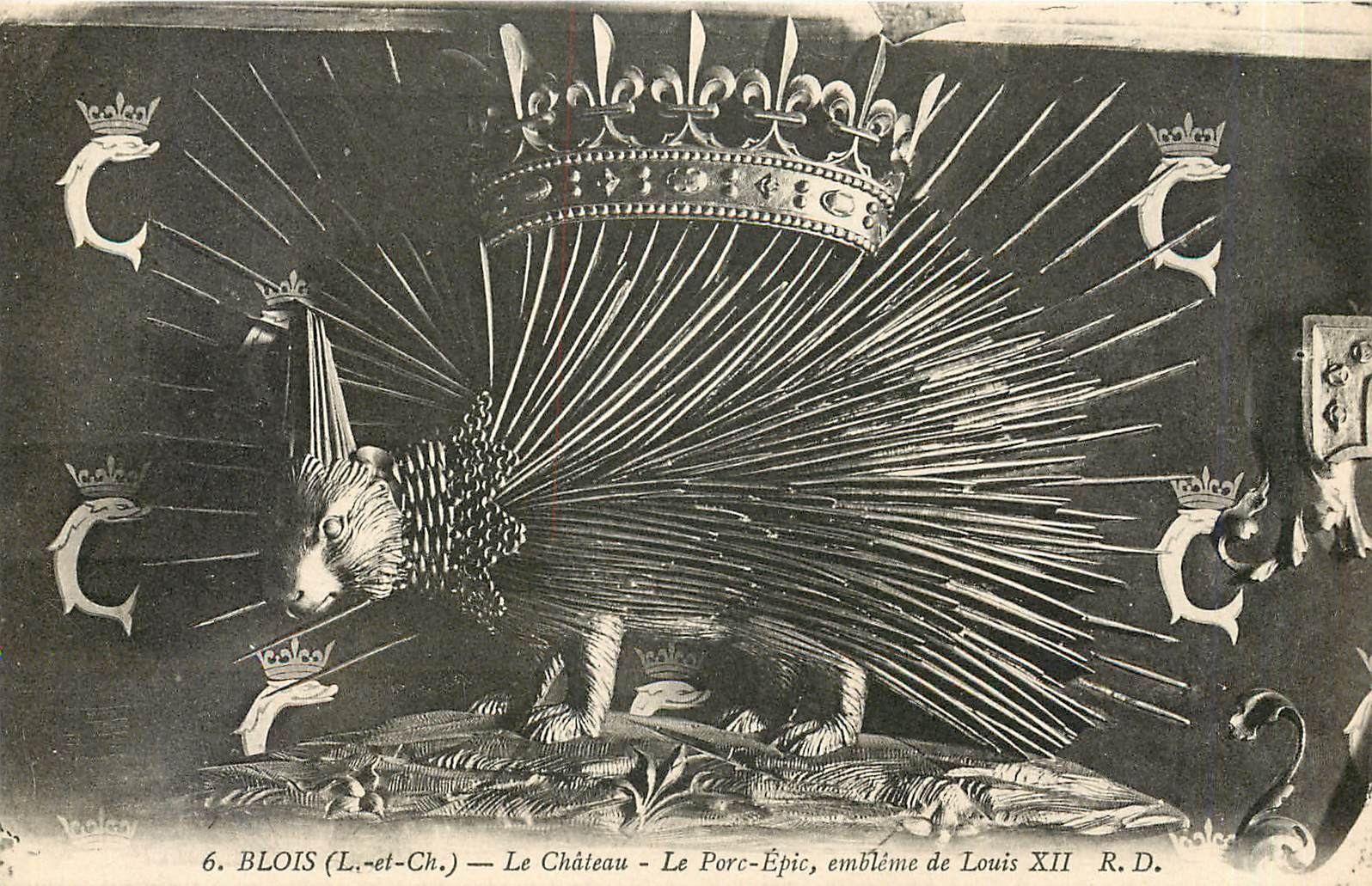 CPA Blois L et Ch Le Chateau Le Parc Epic embleme de Louis XII 