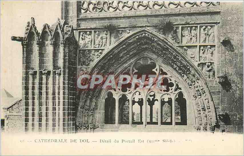 CPA Cathedrale de Dol Detail du Portail Est 