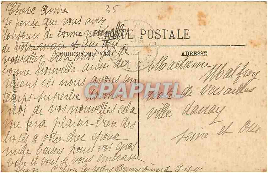 CPA Dinard La Pointe du Moulins et la Pointe du Grouin  — Rückseite