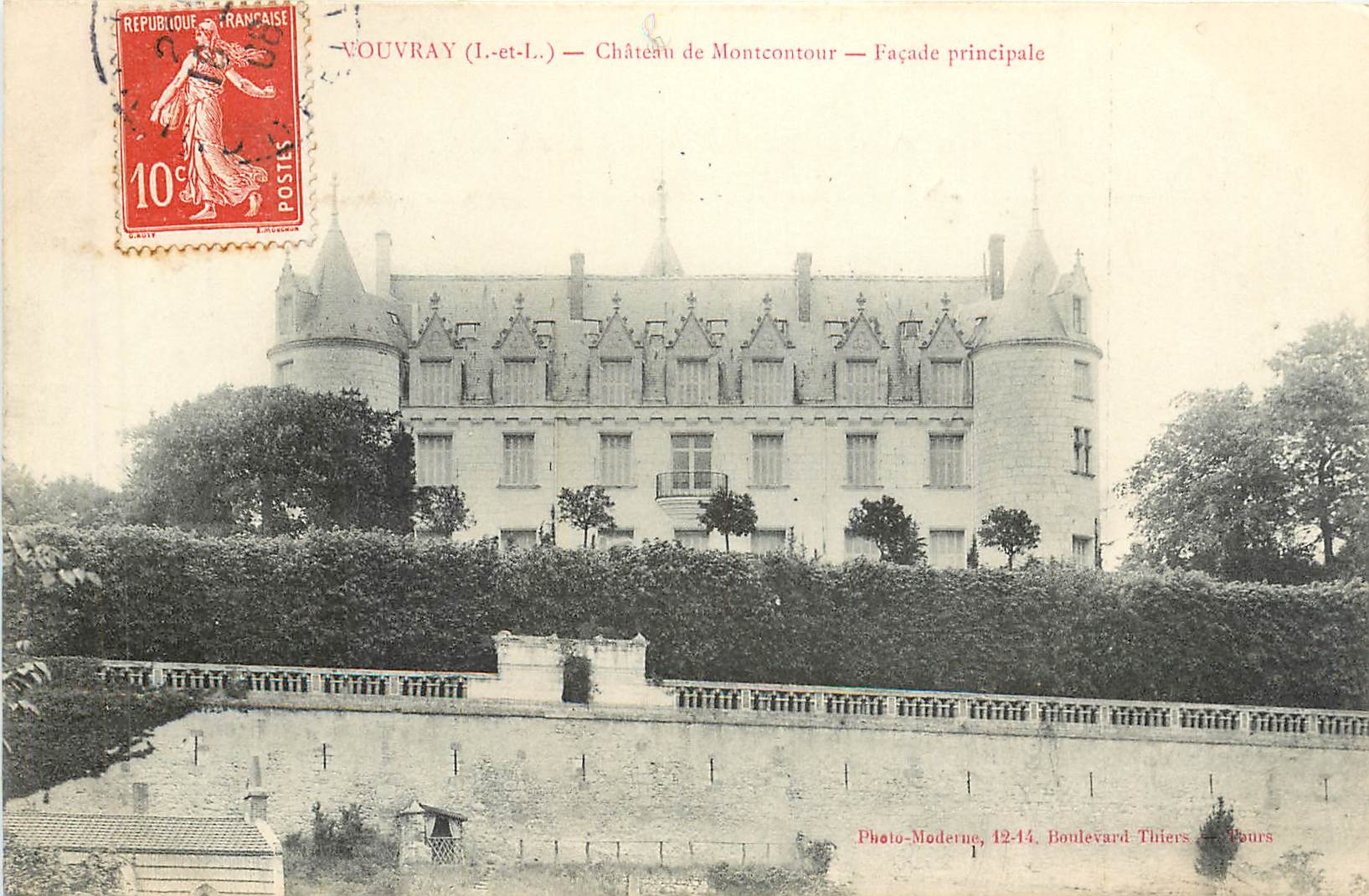 CPA Chateau de Montcontour Facade Principale 