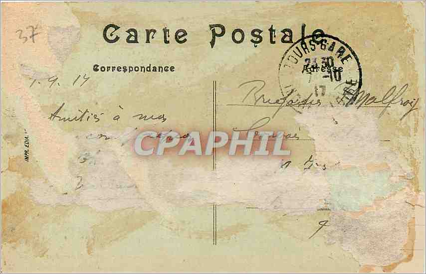 CPA Tours L et L La Loire le Pont de pierre la bibliotheque  — Rückseite