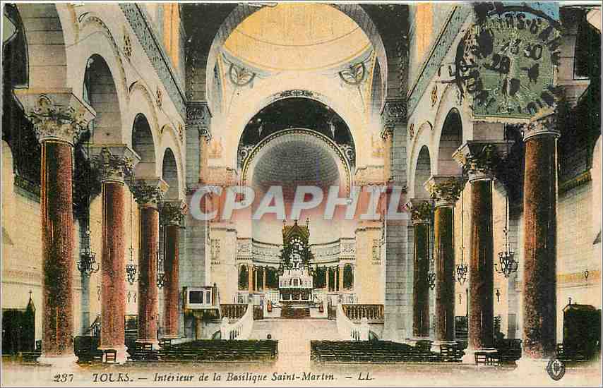 CPA Tours Interieur de la Basilique Saint Martin 