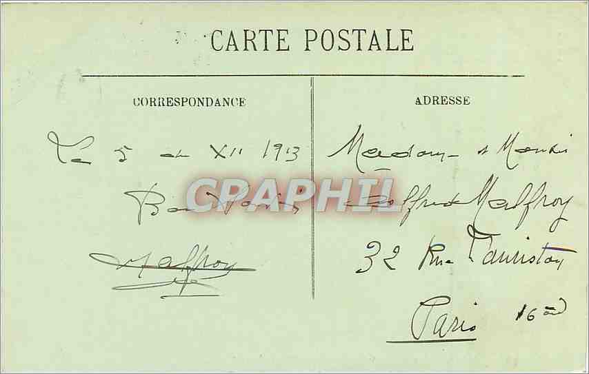 CPA Langeais I et L Le Chateau cote ouest  — Verso