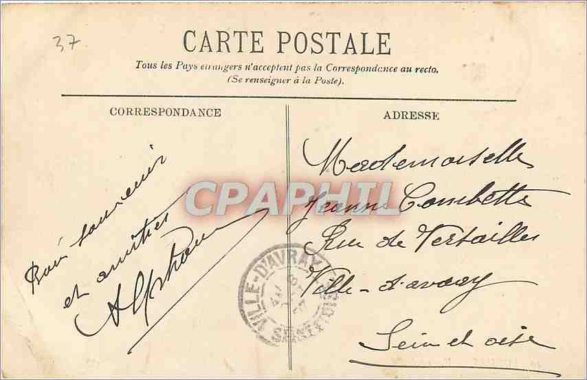CPA Loches Vue generale vers le Chateau Royal  — Rückseite