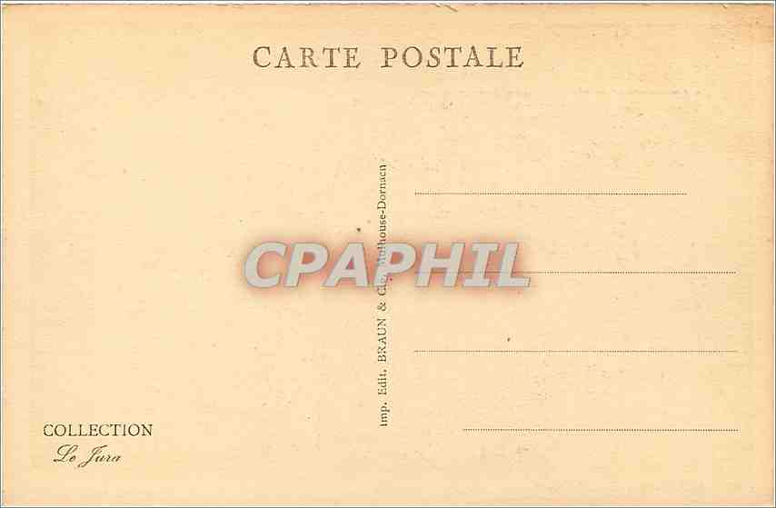 CPA Source de la Loue  — Back