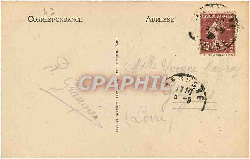 CPA Le Puy Le Temple de Diane  — Verso