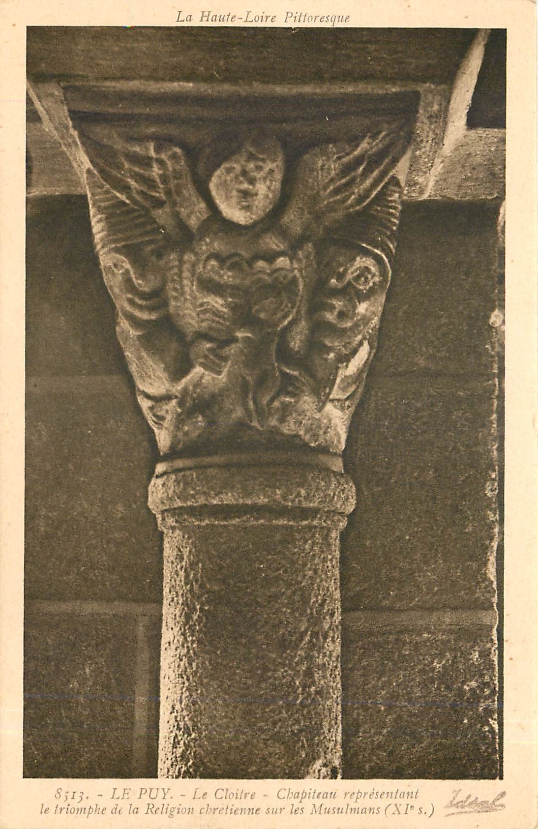 CPA Le Puy Le Cloitre Chapiteau representant le triomphe de la Religion 