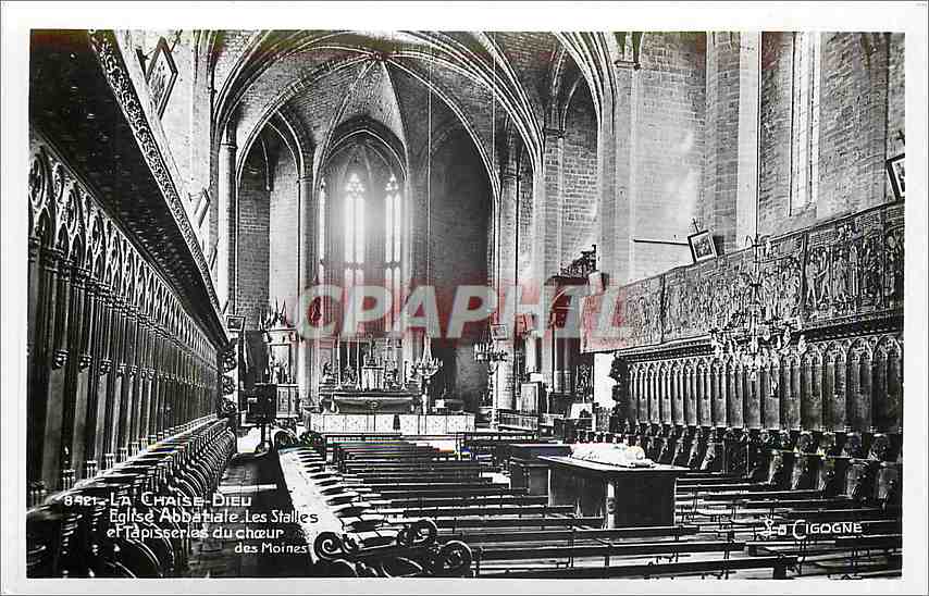 CPA La Chaise Dieu Eglise Abbatiale les Stalles et Tapisseries du Choeur des Moines 