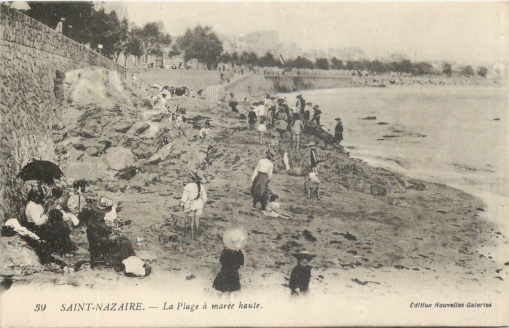 CPA Saint Nazaire La Plage a maree haute 