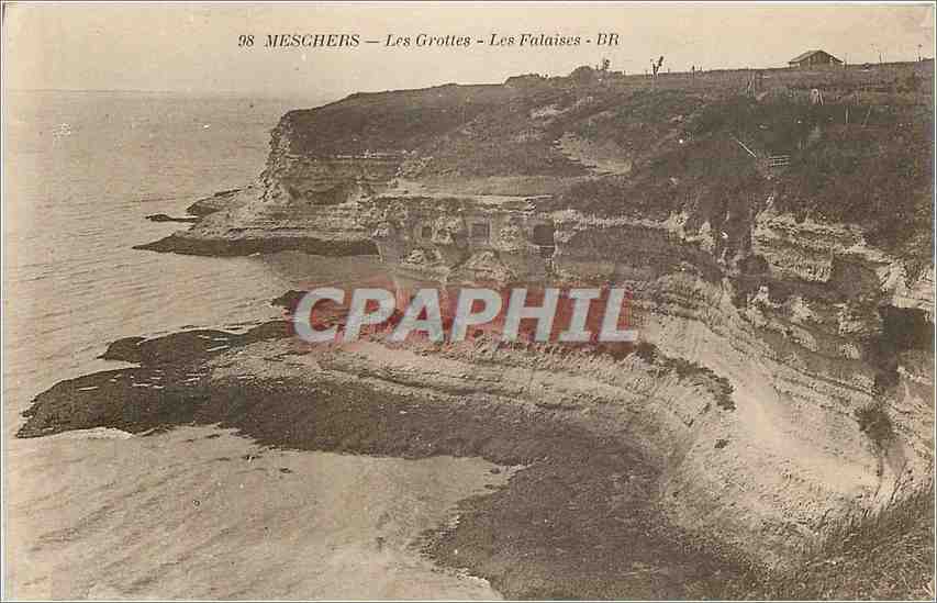 CPA Meschers Les Grottes Les Falaises 