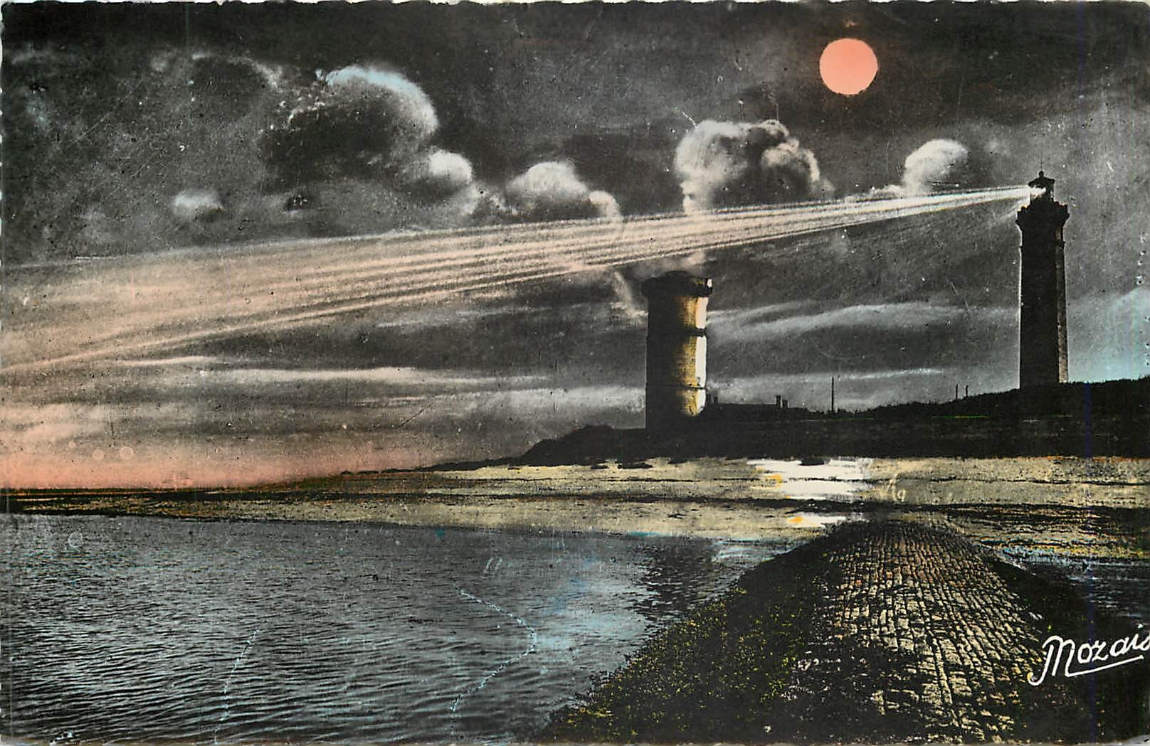 CPM Ile De Re Le Phare des Baleines au Clair de Lune Phare