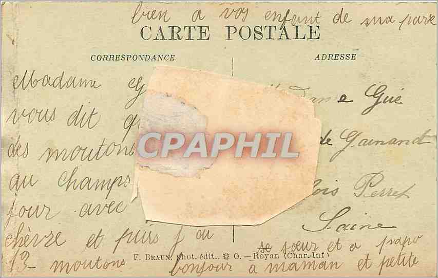 CPA Angouleme Le Rempart Desalx le Rempart du Midi et Rue Basse de l'Hemicycle  — Rückseite