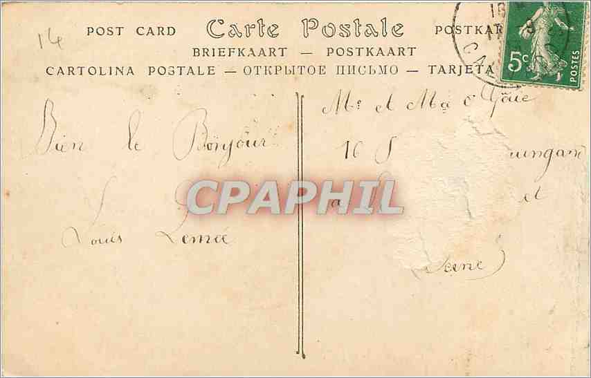 CPA Vire Le Palais de Justice  — Rückseite