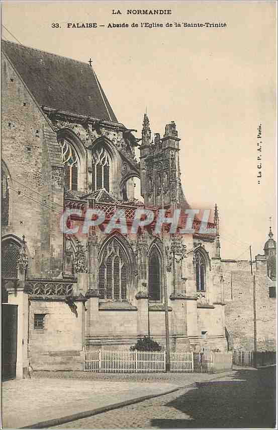 CPA Falaise Abside de l'Eglise de la Sainte Trinite 