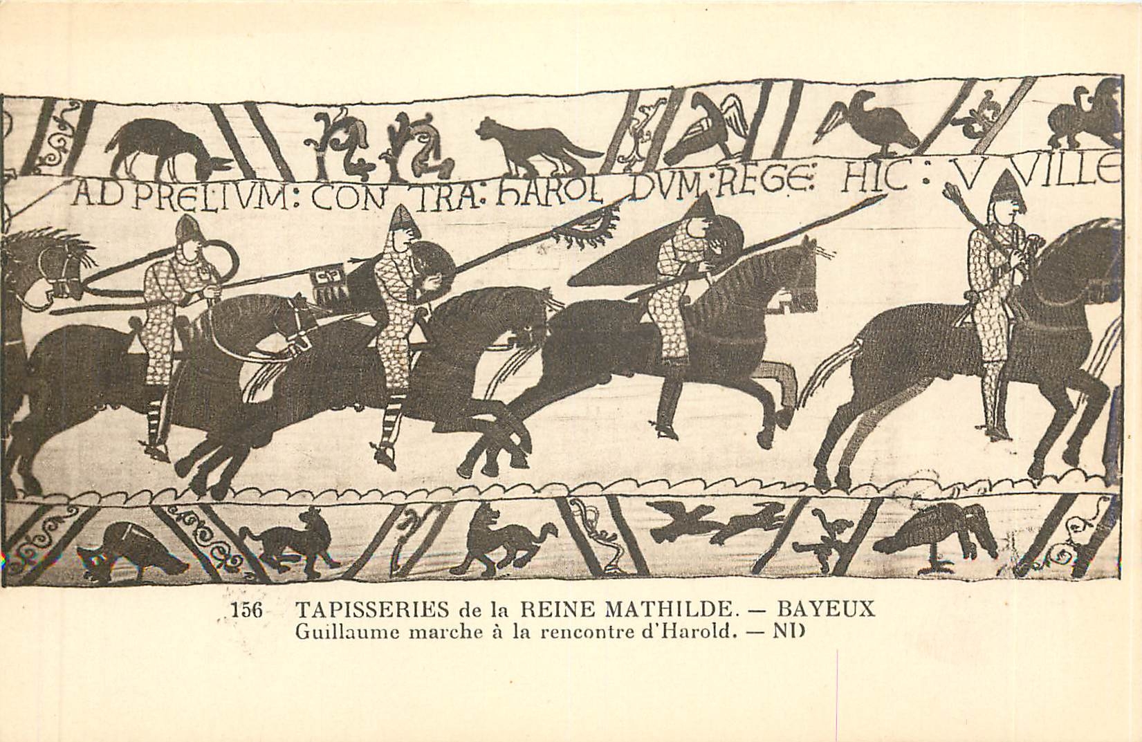 Tapisseries de la Reine Mathilde — Bayeux — Guillaume marche à la rencontre d'Harold