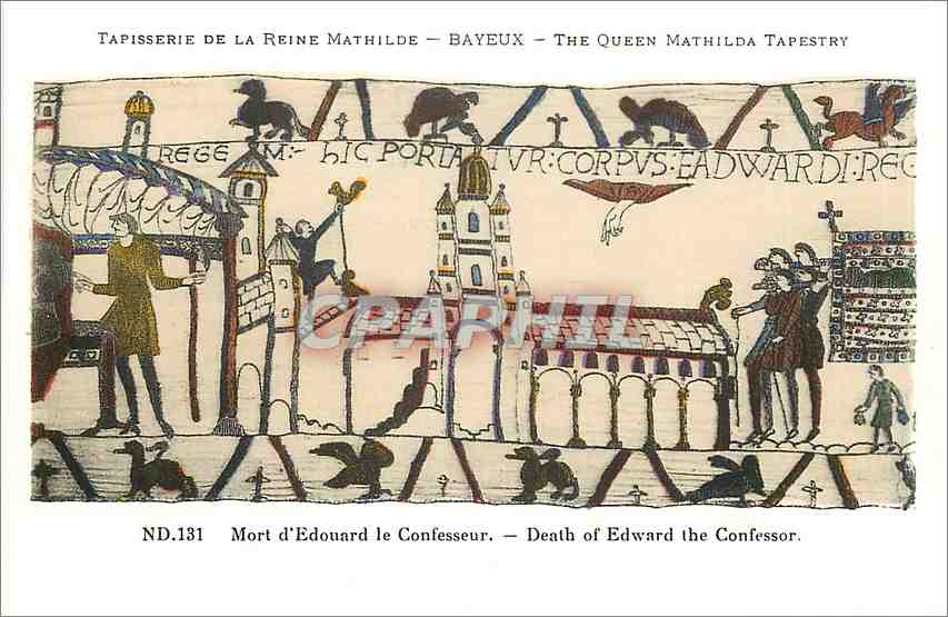 Tapisserie de la Reine Mathilde — Bayeux — The Queen Mathilda Tapestry — Mort d'Edouard le Confesseur