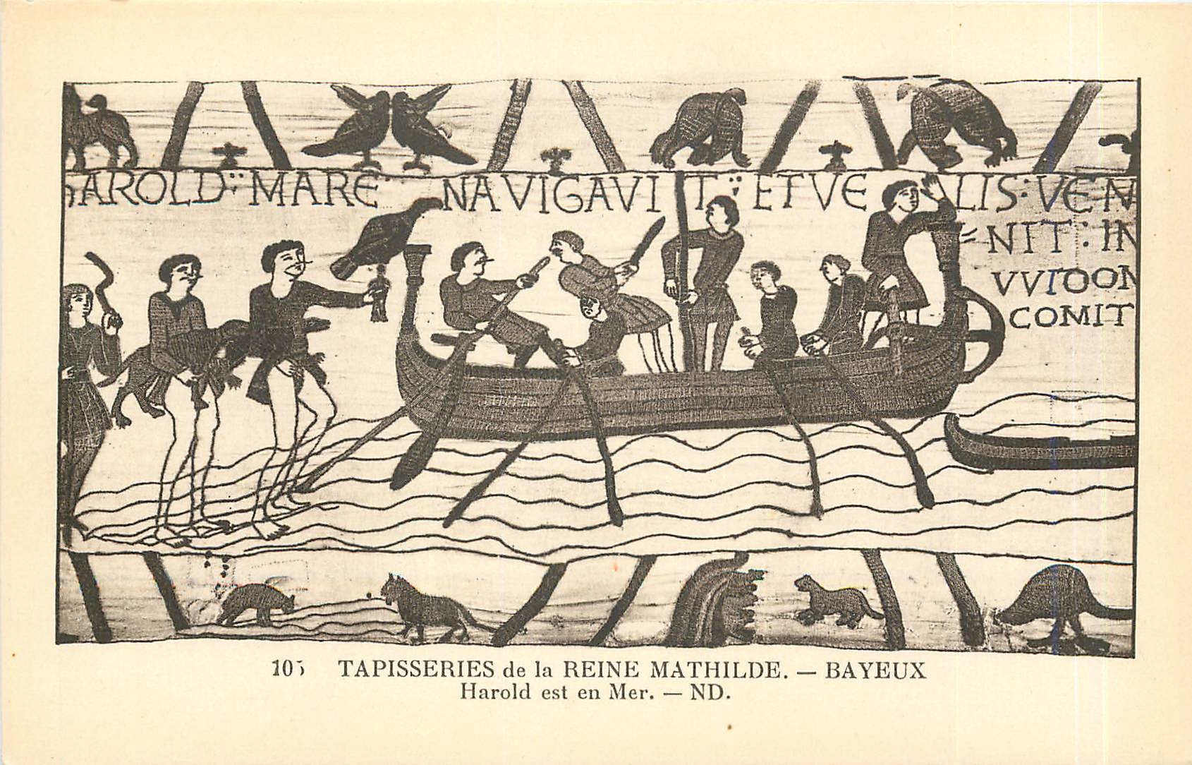 Tapisseries de la Reine Mathilde — Harold est en Mer — Bayeux