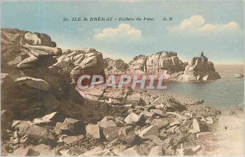 CPA Ile de Brehat Rocher du Paon 