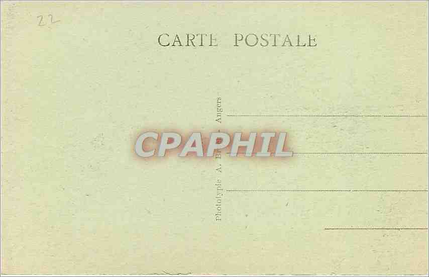 CPA Ile de Brehat Rocher du Paon  — Verso