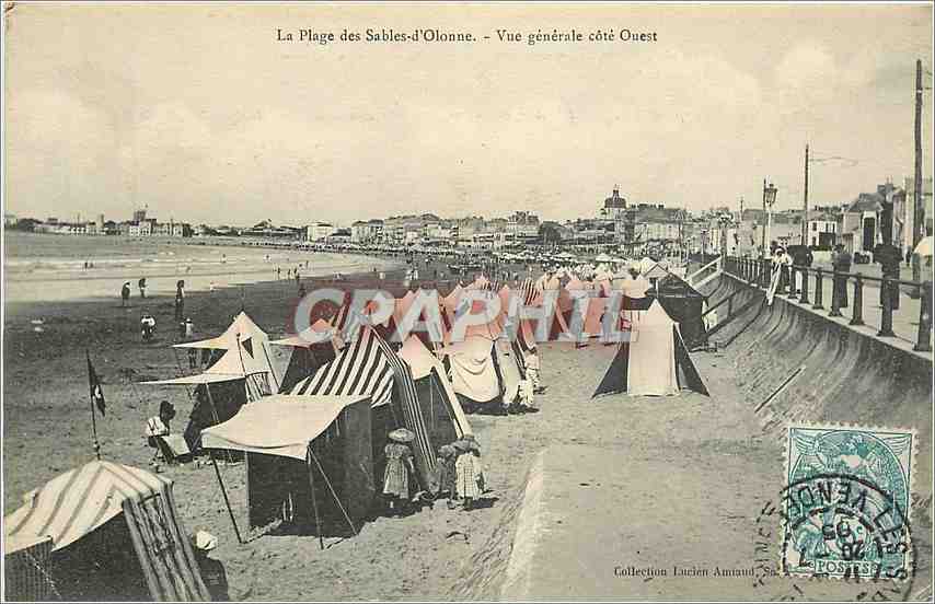 CPA La Plage des Sables d'Olonne Vue generale cote Ouest 