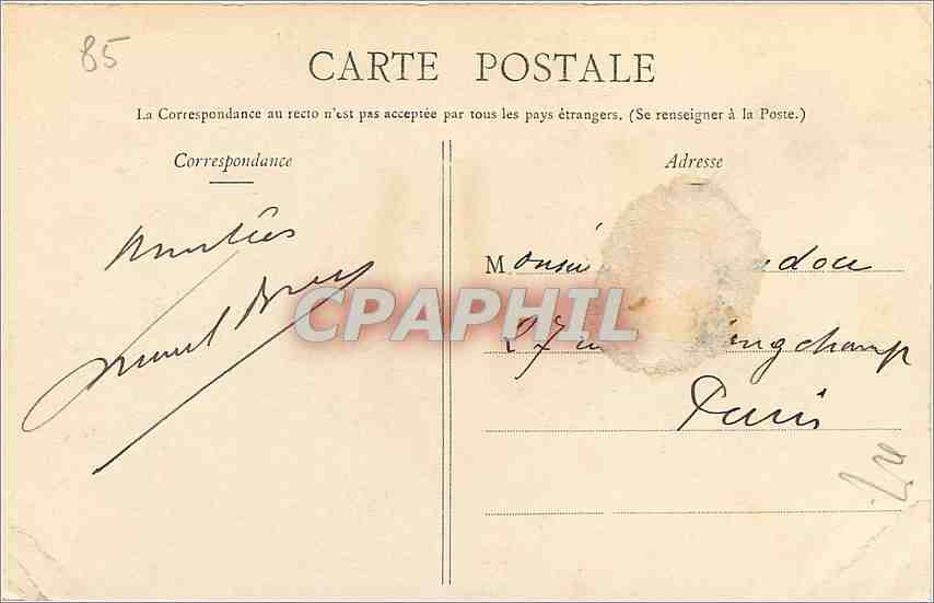 CPA La Plage des Sables d'Olonne Vue generale cote Ouest  — Back