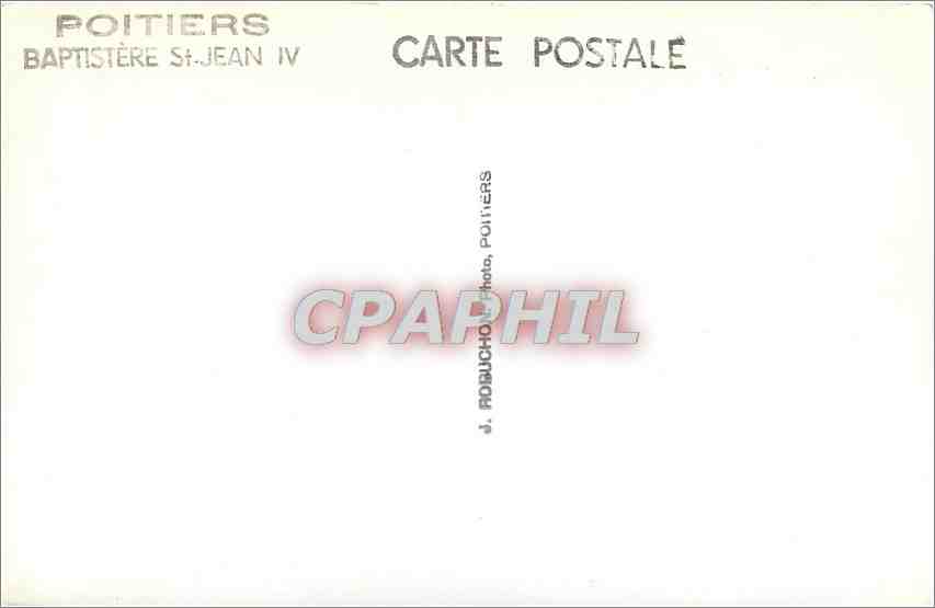 CPA Poitiers Baptistere St Jean IV  — Rückseite