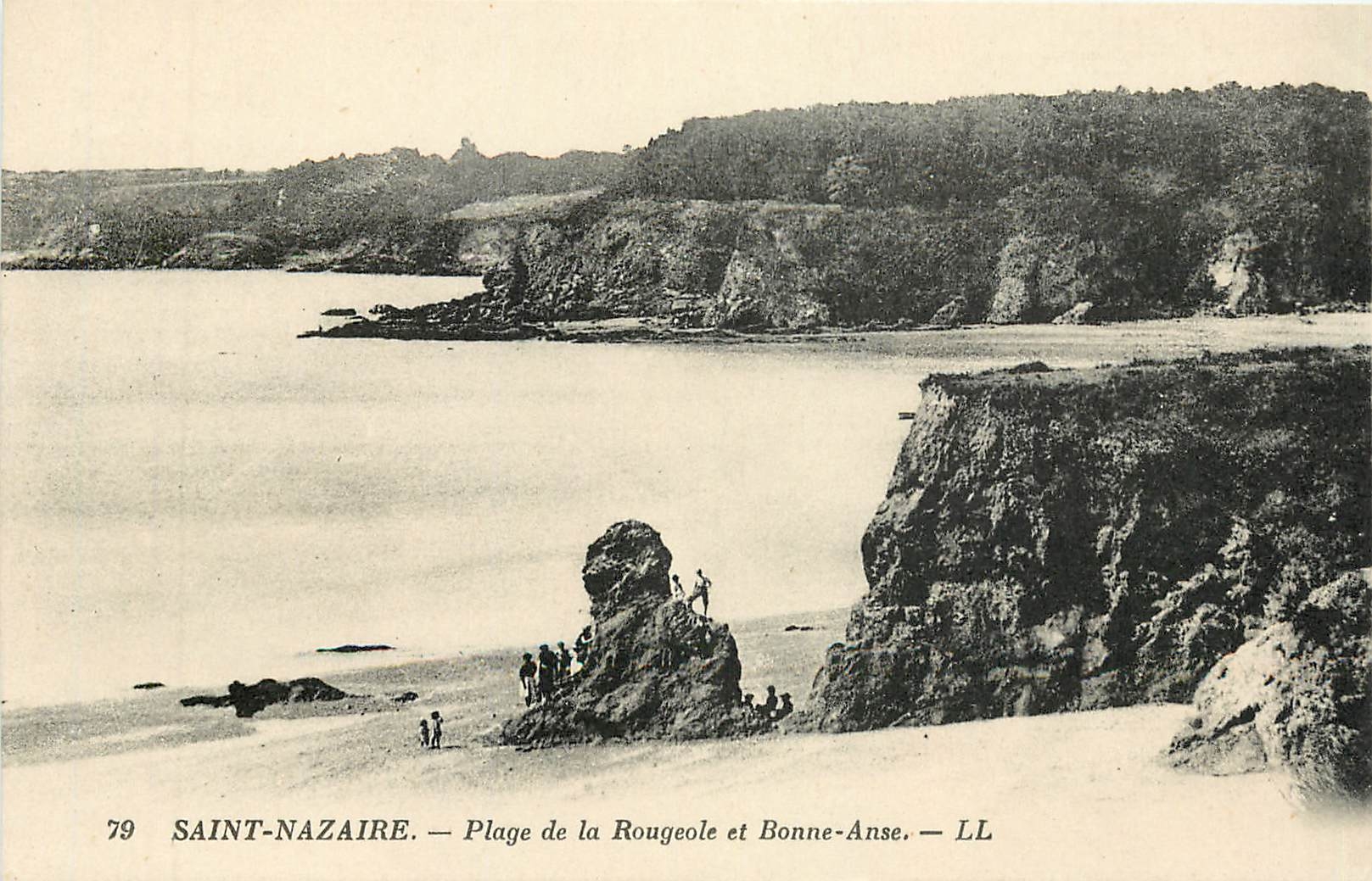 CPA Saint Nazaire Plage de la Rougeole et Bonne Anse 
